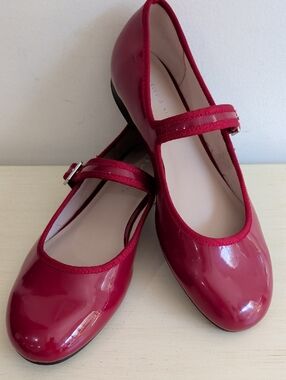 Charles & Keith Red Patent Mary Jane Flats Size 37EU